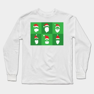 Santa Claus beard ugly christmas Long Sleeve T-Shirt